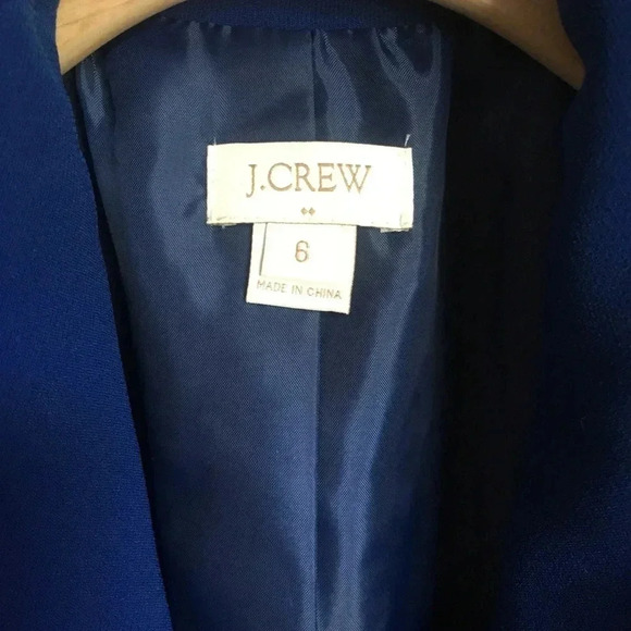 J Crew blazer • NWOT • blue • 6 grey collar detail - Picture 7 of 7